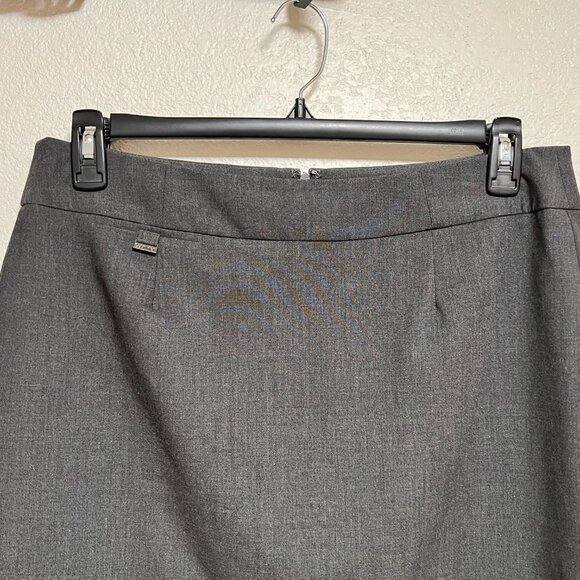 Calvin Klein Grey Pencil Skirt Womens Size 12 - Picture 3 of 12